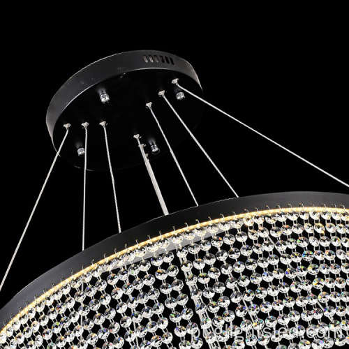 Lustre de luz pendente moderno de cristal de luxo personalizado